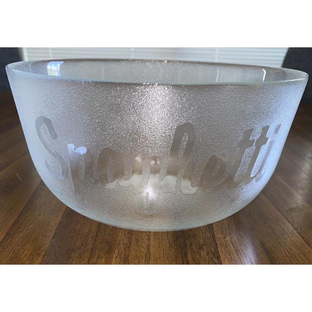 Frosted Glass Bowl Spaghetti France 20